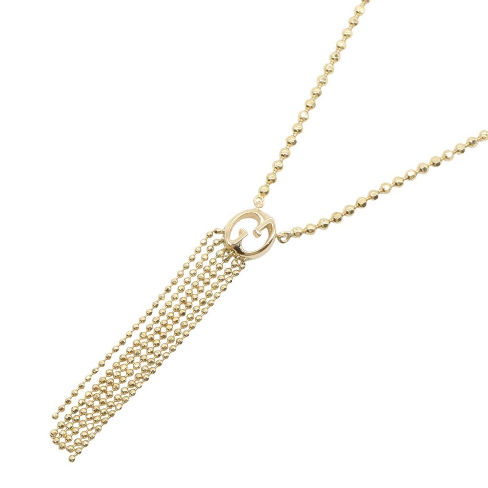 Gucci Gg Fringe Necklace Pendant 18Kyg #354076G13B